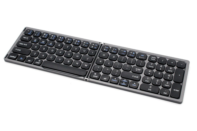 Elegante teclado inalámbrico plegable con Bluetooth, gris oscuro typerCLAW BS110