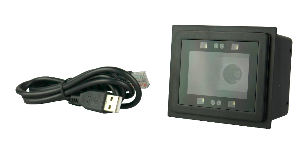Lector de códigos 1D/2D estacionario con sensor CMOS y escáner automático HD340